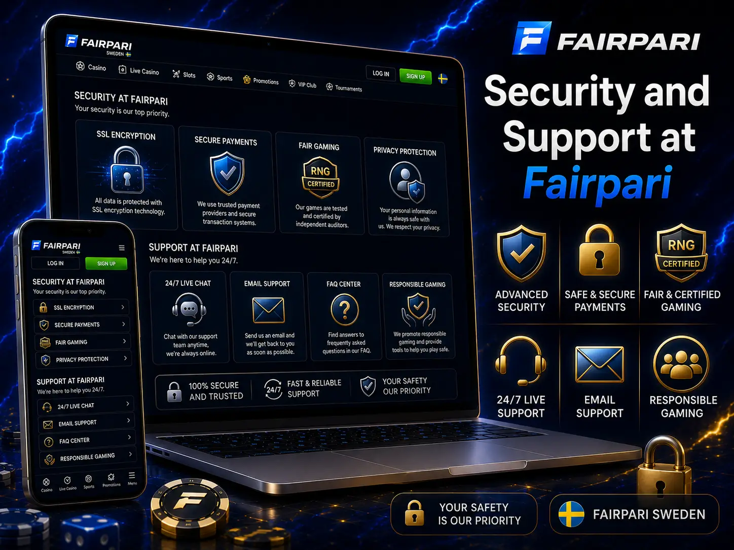 Security and Support at Fairpari in Sweden