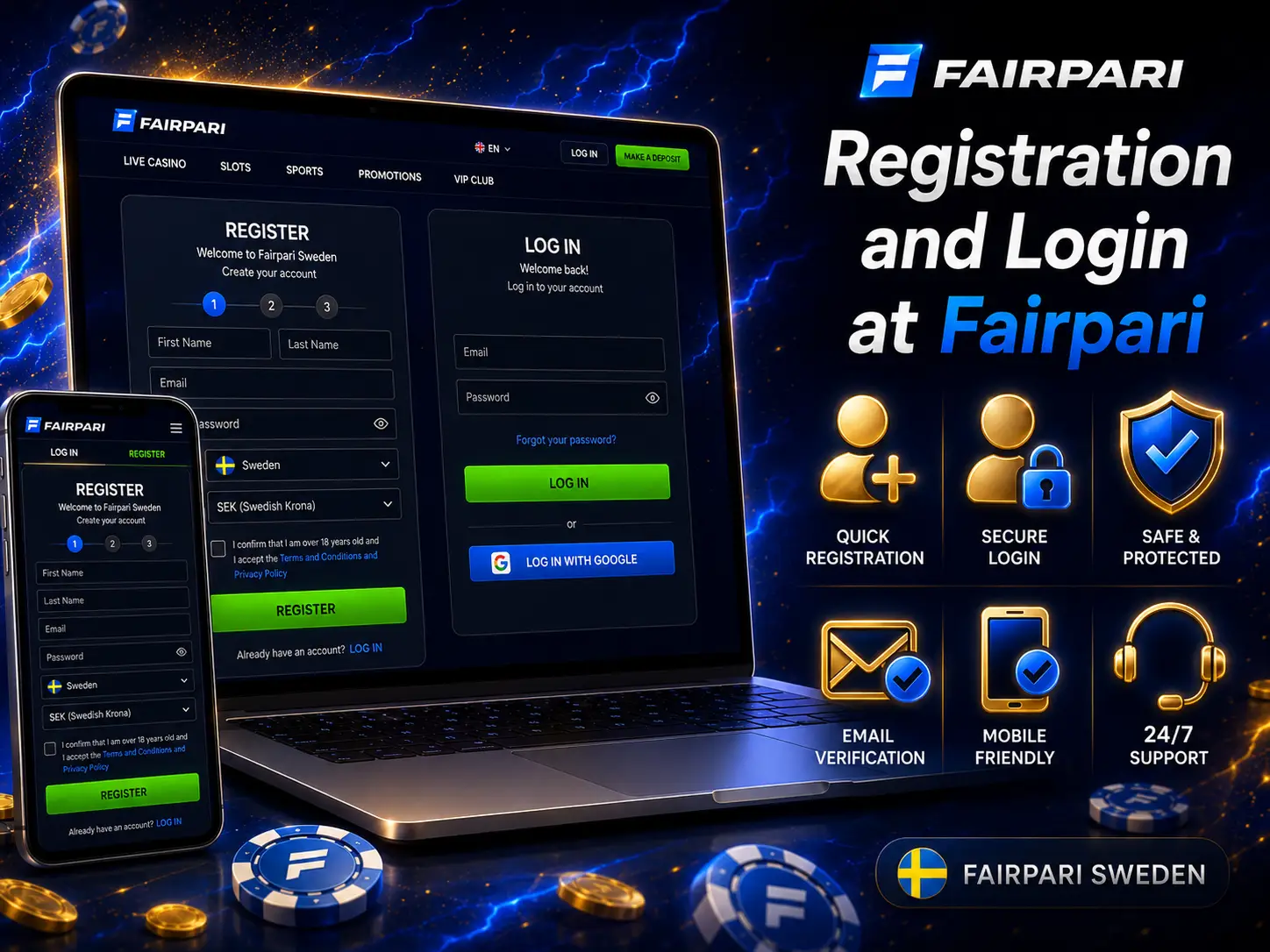 Registration and Login at Fairpari SE